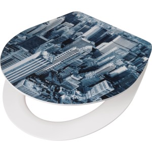 baliv WC-Sitz Kailua mit Absenkautomatik, Duroplast, Manhattan-Motiv.