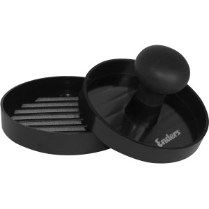 Schwarze Enders Burgerpresse aus Kunststoff für gleichmäßige Patties.
