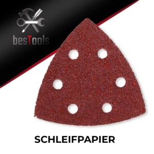 bestTools Schleifpapier Set, 126-teilig, Dreieckschleifer Zubehör mit verschiedenen Körnungen.