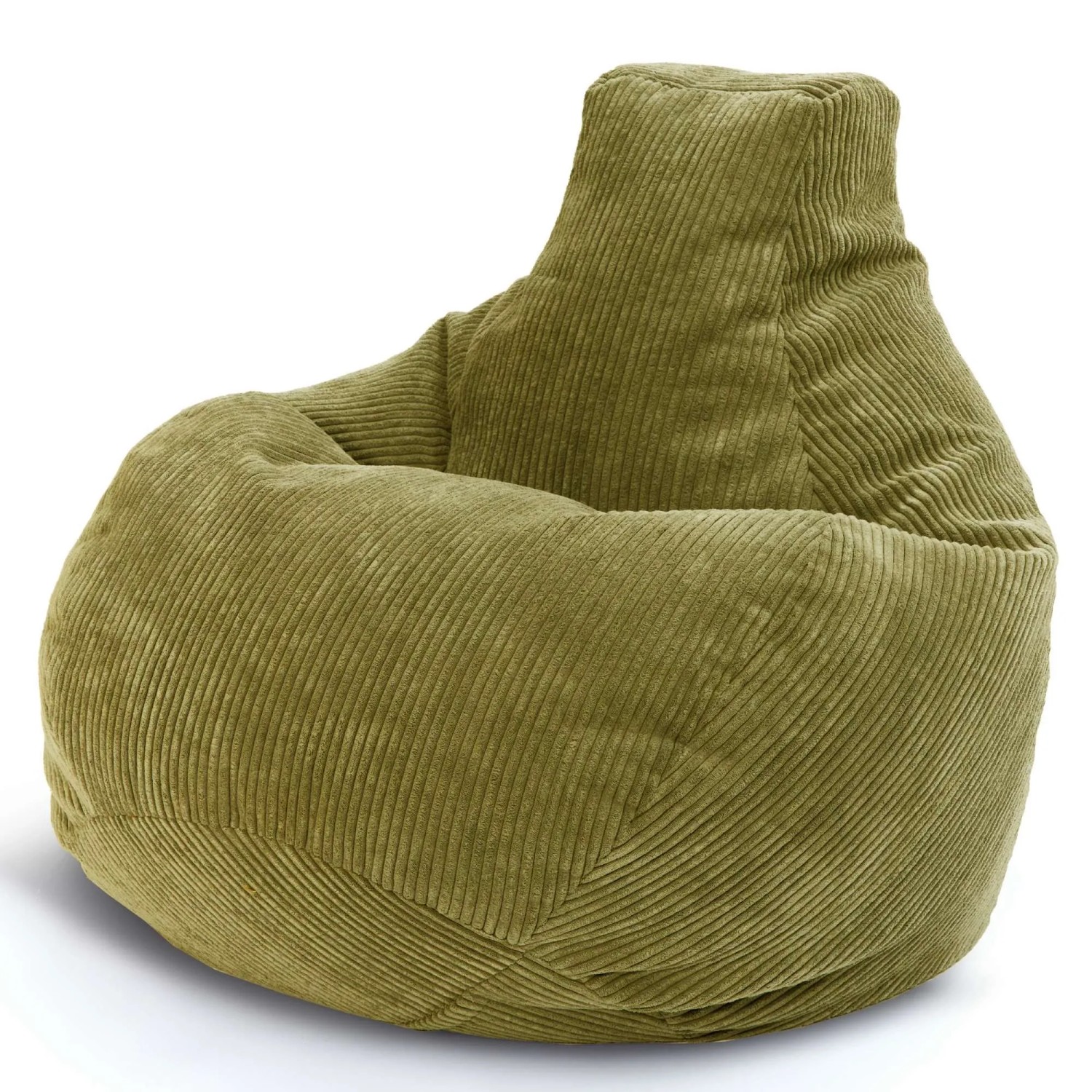Green Bean Sitzsack Cozy 80 x 90 x 90 cm Cord mit EPS-Perlen-Füllung Grün