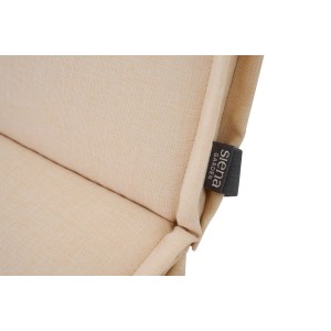 Detailaufnahme: Ecrufarbene Siena Garden Sesselauflage Stella, 120x48x6 cm.