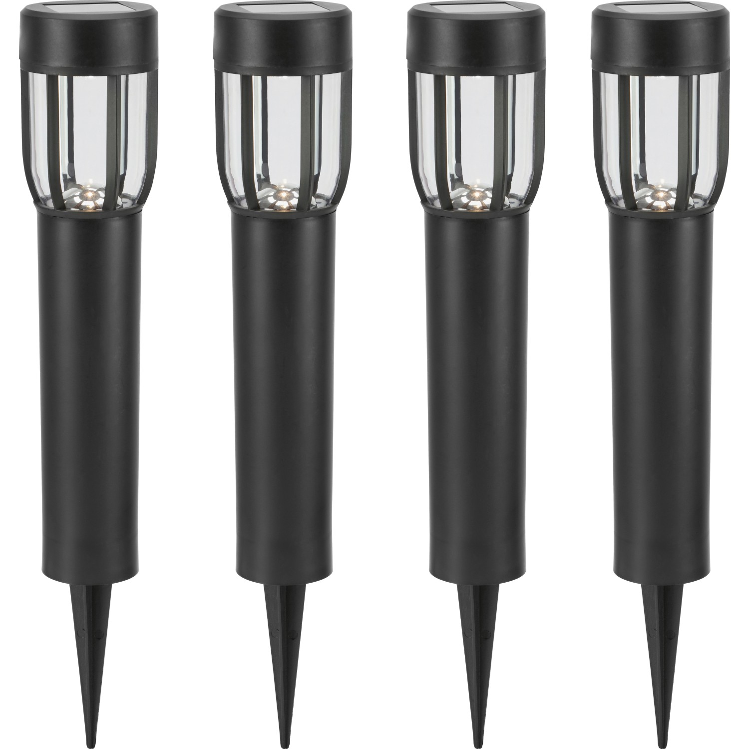 Solar-LED-Leuchte Comaro 4er-Set Ø 7 cm x 40 cm