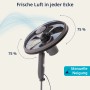 Weißer Könighaus 3-in-1 Ventilator als Standventilator mit Neigungsfunktion.