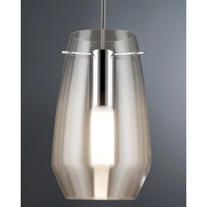 Paulmann URail Lampenschirm Vento, transparentes Glas, Ø 17cm für Schienensysteme.