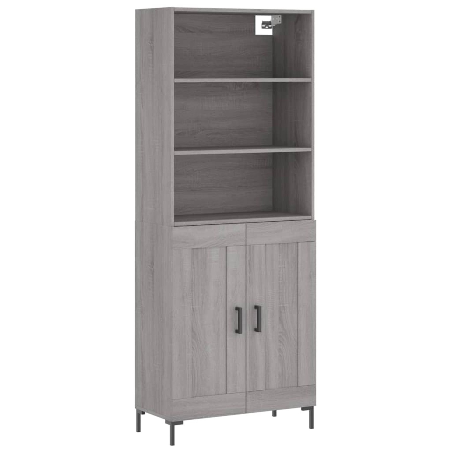 vidaXL Highboard Grau Sonoma 69,5x34x180 cm Holzwerkstoff 3189963 günstig online kaufen