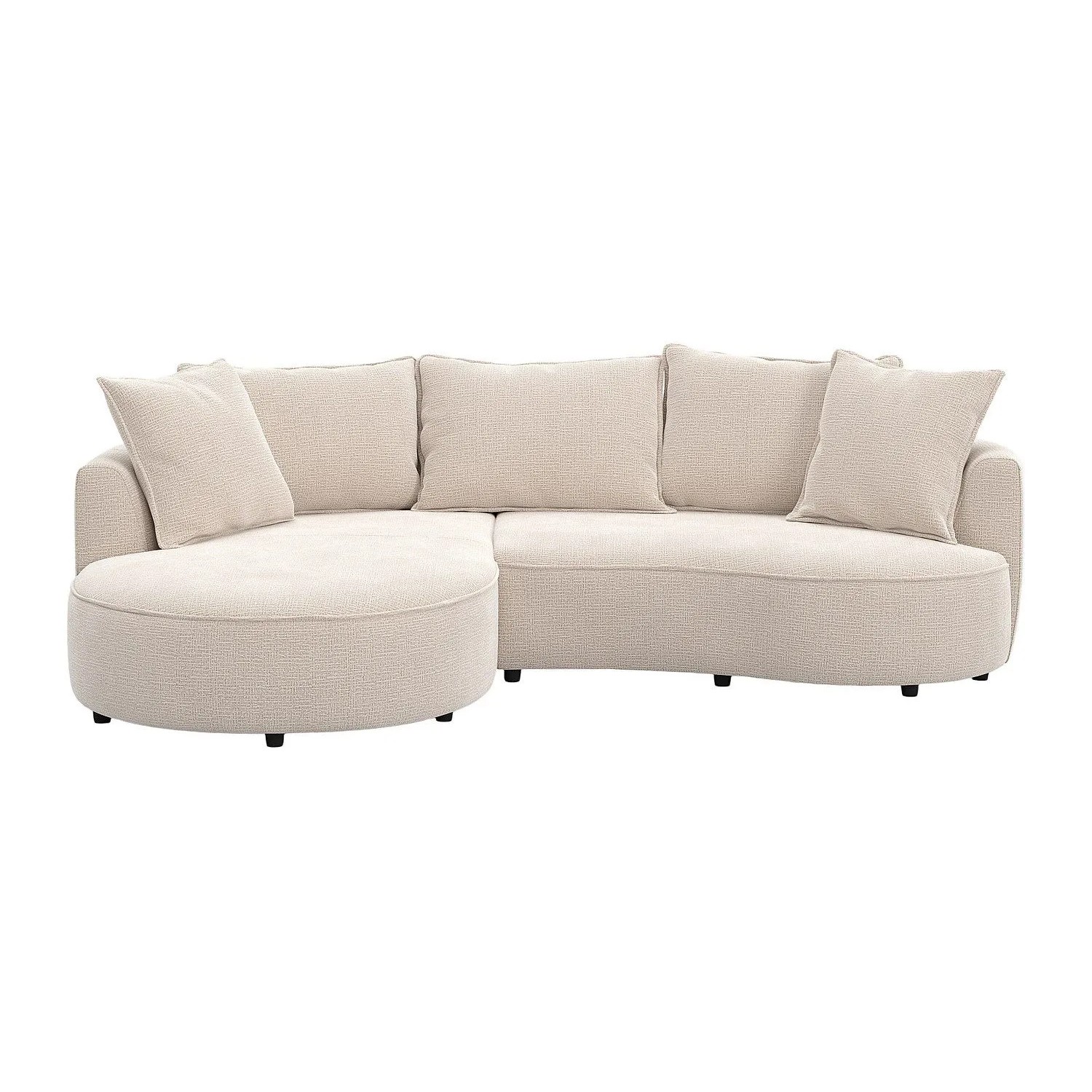 Vente-unique Sofa Ohne Schlafmöglichkeit Ceprano Beige 260 cm