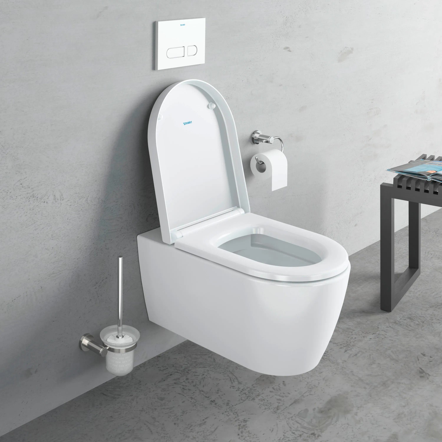 Duravit Wand-WC Me by Starck spülrandlos verdeckte Bef. Tiefspüler