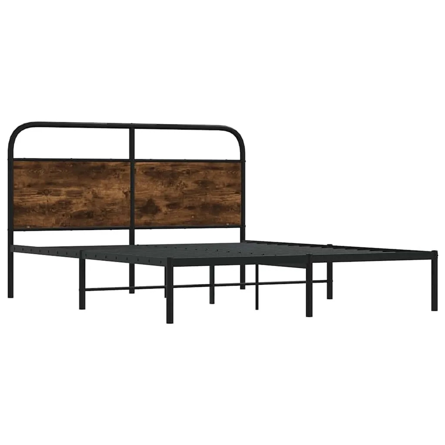 vidaXL Bettgestell Ohne Matratze 120x190 cm Räuchereiche Holzwerkstoff 4100 günstig online kaufen