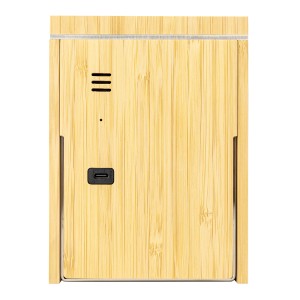 Meater Pro XL Ladestation aus Bambus für Fleischthermometer, Detailansicht.