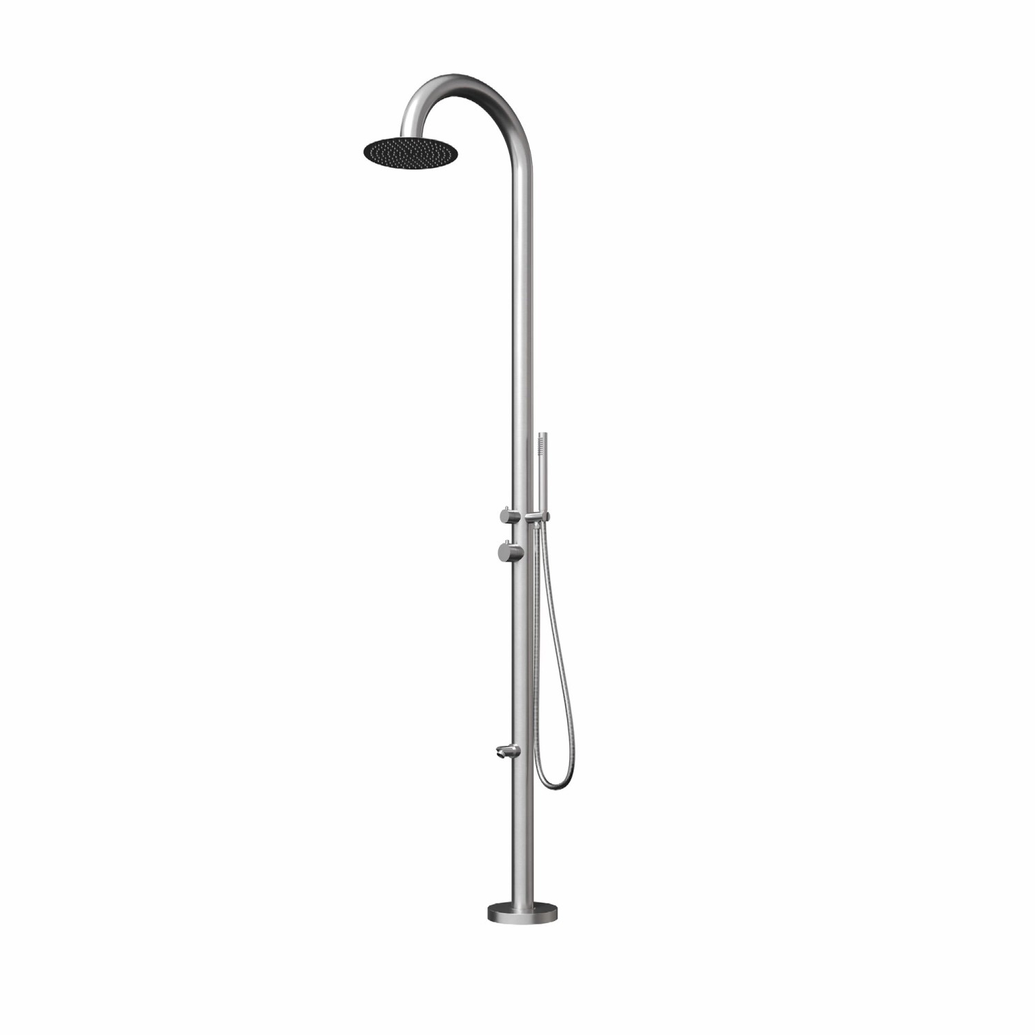 Eclipse Designer Gartendusche Außendusche Duschsäule Dusche aus Gebürstetem 316 Edelstahl Modell NOE mit Warm- & Kaltwas...