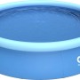 Blauer, runder Avenli Aufblaspool (420x84 cm) mit Wasserfüllung.