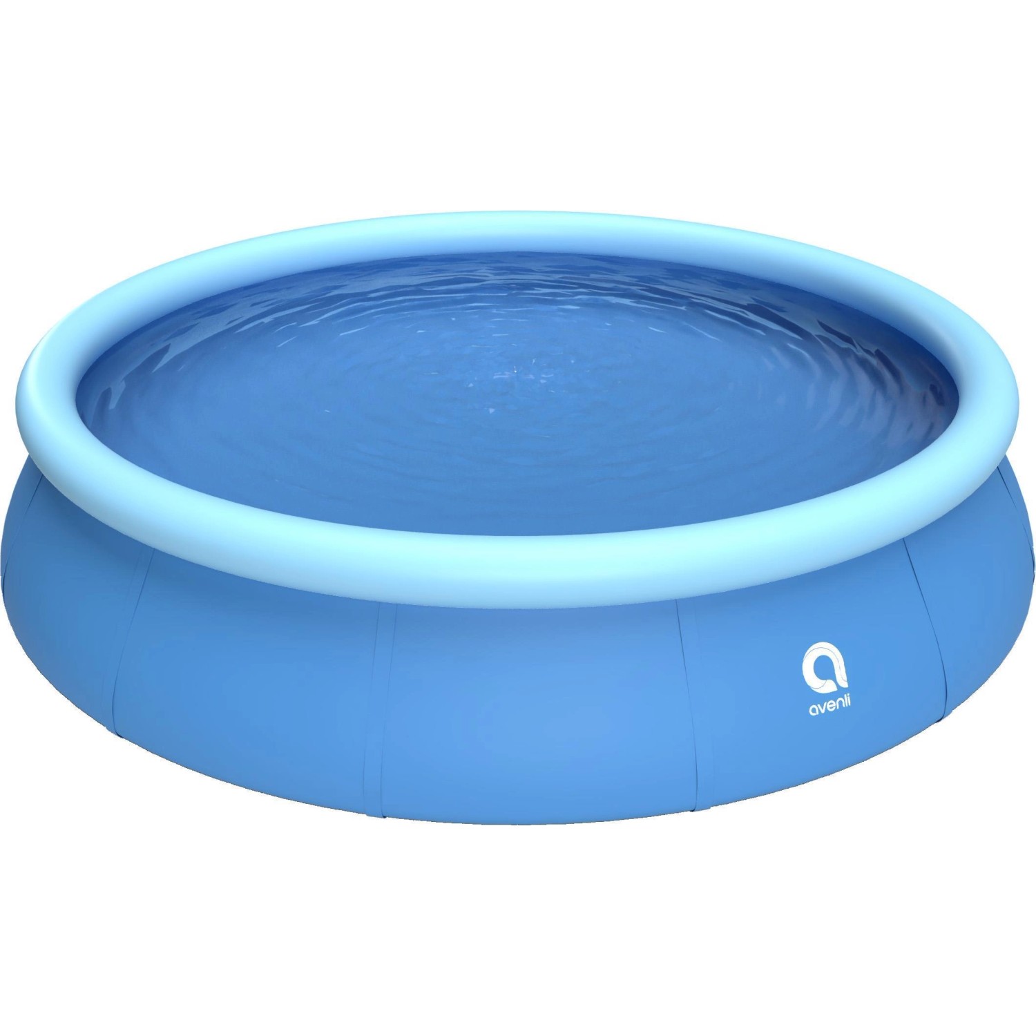 Thumbnail - Avenli Prompt Set Pool Aufblasbar Rund 420 x 84 cm Blau mit Reparaturaufkleber und Bodenablassventil