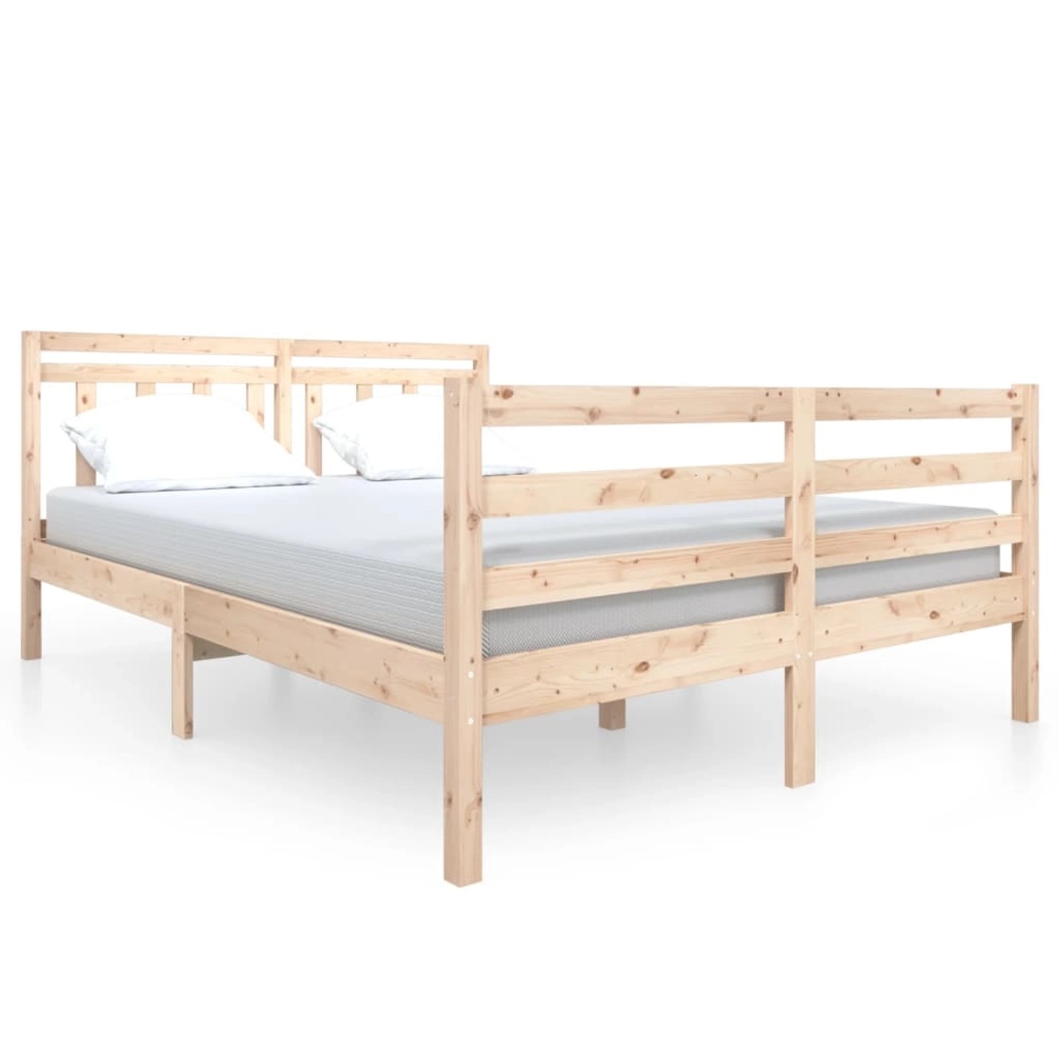 vidaXL Massivholzbett 135x190 cm 3100629 günstig online kaufen