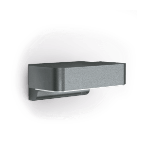 Steinel LED-Außenleuchte L 800 SC mit Bewegungsmelder in Anthrazit, Aluminiumgehäuse.