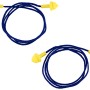Gelbe LUX Mehrweg-Gehörschutzstöpsel mit blauem Sicherheitsband, 4 Stück