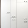 Flex-Well Küchenerweiterung Florida, 140 cm, Weiß/Sonoma Eiche Nachbildung. Vorratsschrank mit Kühlgerät.