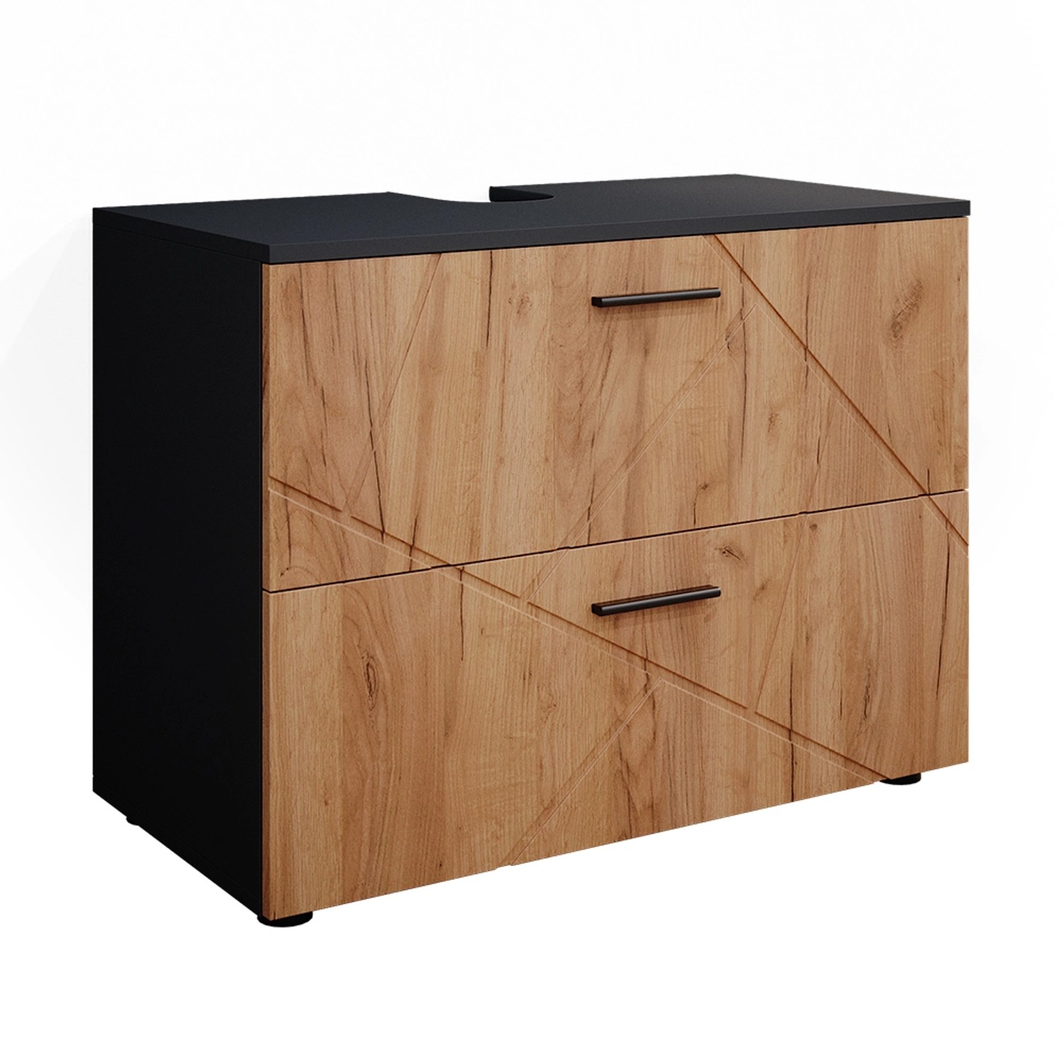 Vicco Waschbeckenunterschrank Irma Anthrazit/Eiche 80 x 59 cm