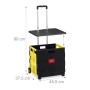 Relaxdays Einkaufstrolley ABS Aluminium Gelb Klappbar 99 cm x 45,5 cm x 37,5 cm 3 kg_4