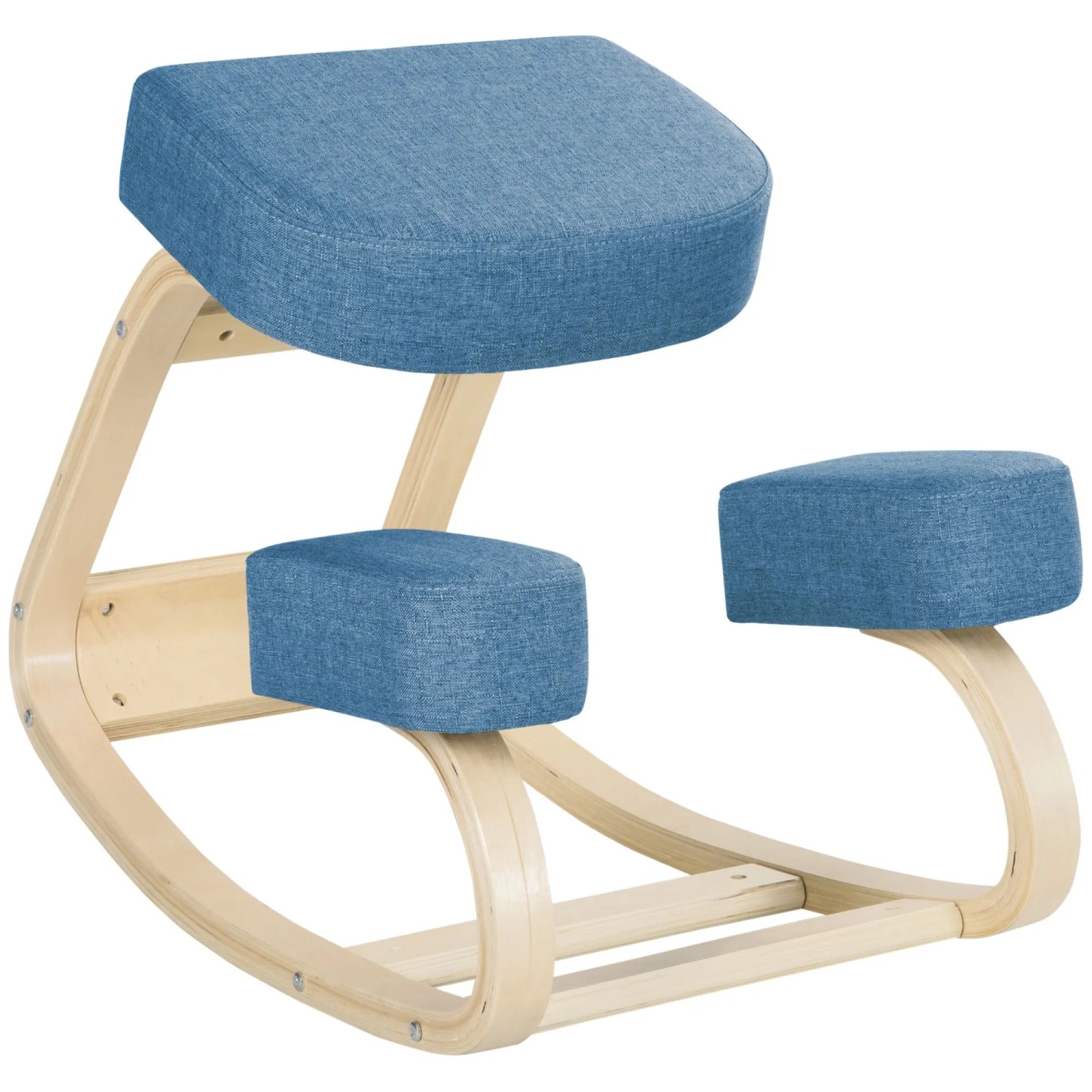 Vinsetto Kneeling Chair Birke Polyester 69L x 51B x 58H cm Blau