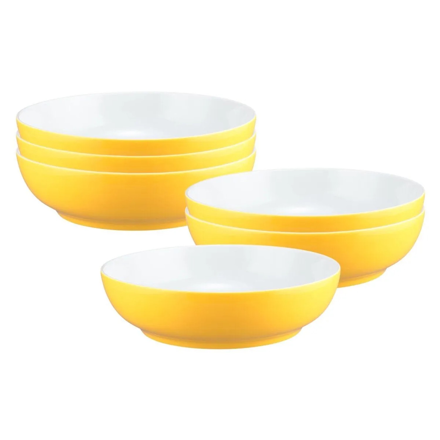 Seltmann Weiden Liberty Pure Colors Foodbowl 25 cm 6er Set Yellow Glow