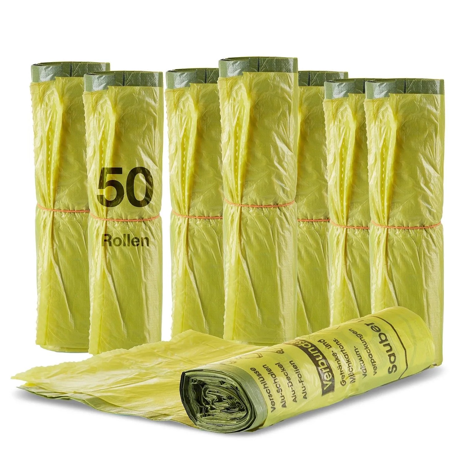 BigDean 650 Gelbe Säcke 90 Liter 15my 50 Rollen A 130 Stück Gelber Sack
