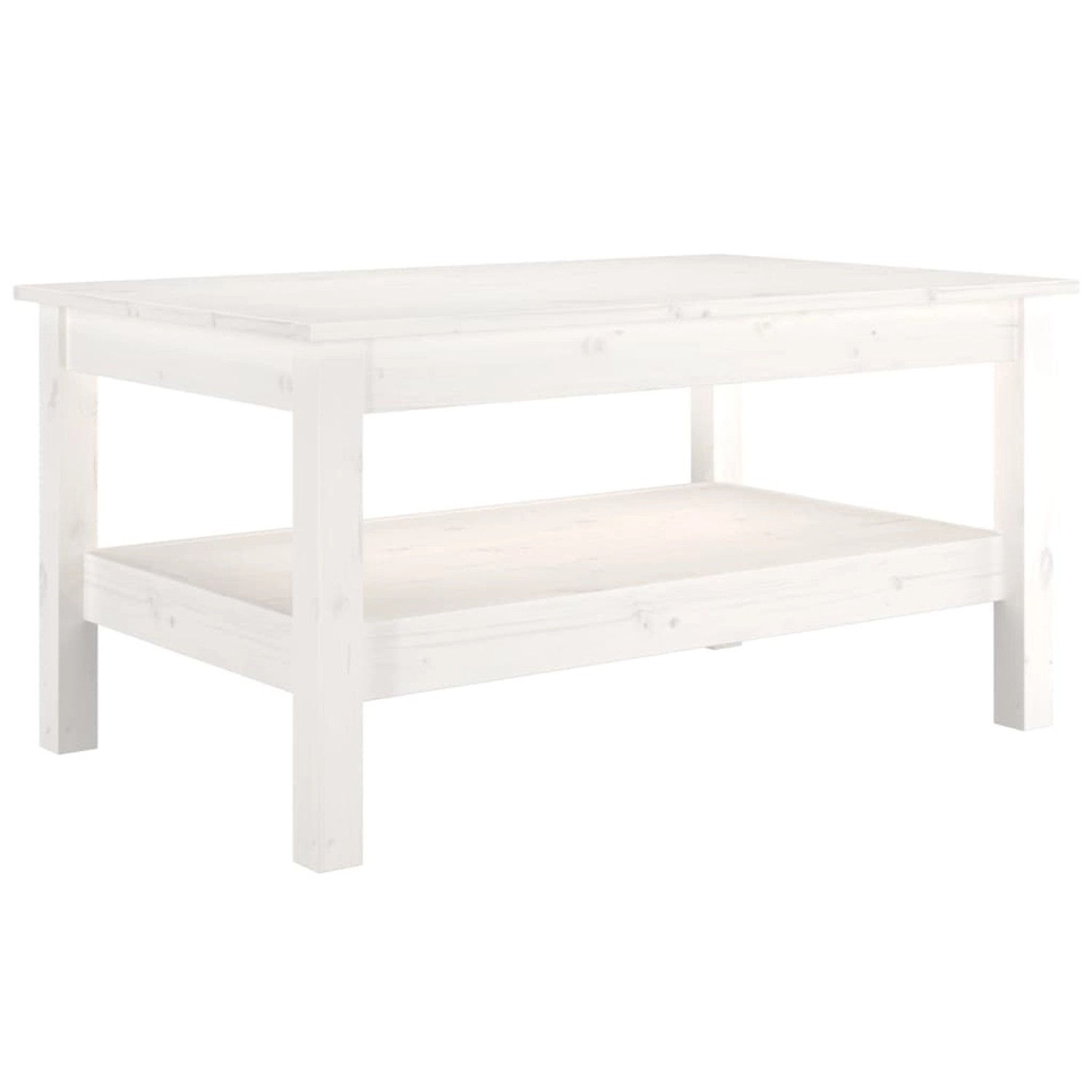vidaXL Couchtisch Weiß 80x50x40 cm Massivholz Kiefer 814285 günstig online kaufen