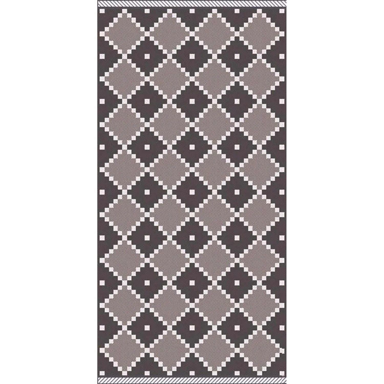Modern Living Flachwebeteppich Phoenix 1 in Grau ca. 80x150cm