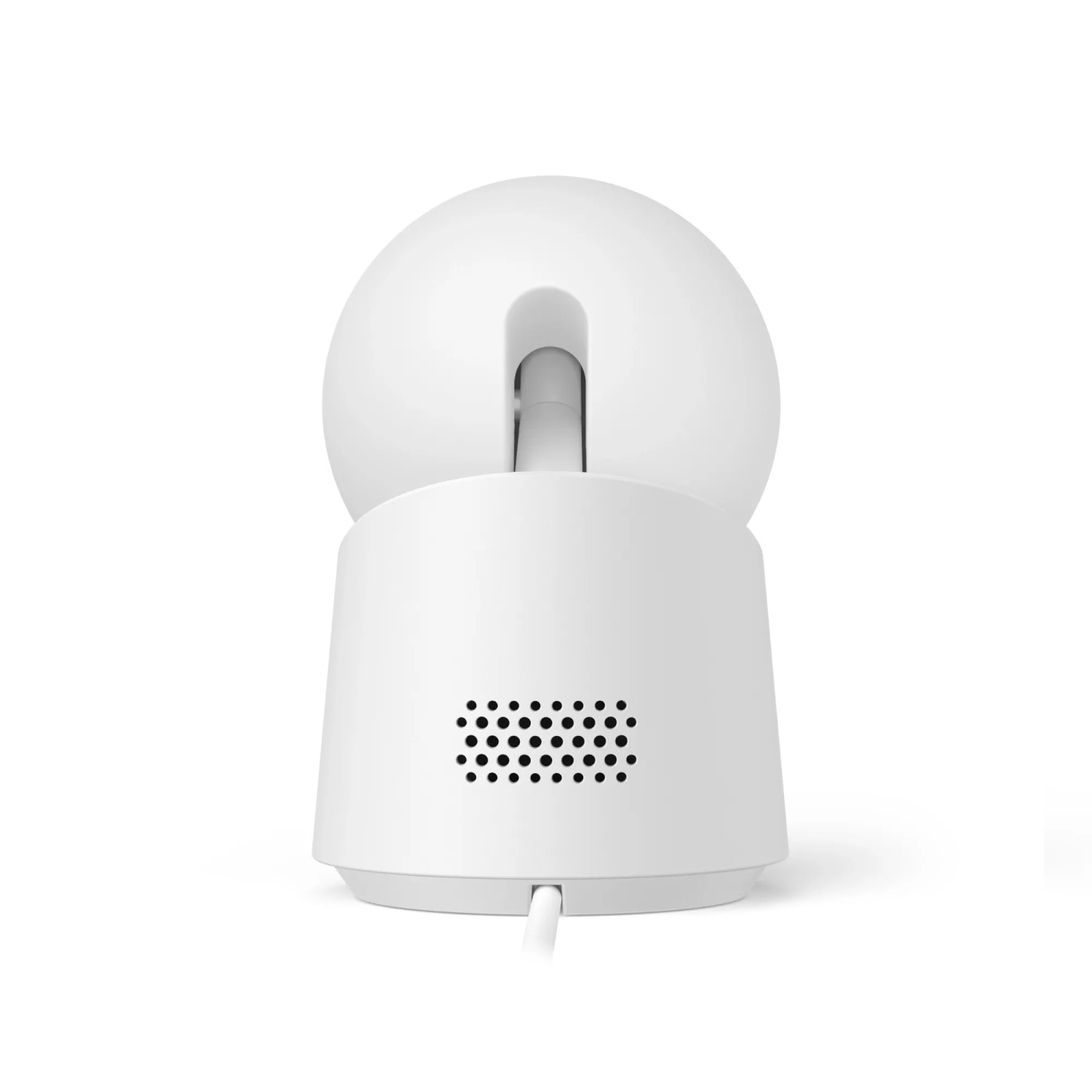 Weiße Eufy Innenkamera C220 2K mit Zielverfolgung und 360° PTZ Funktion.