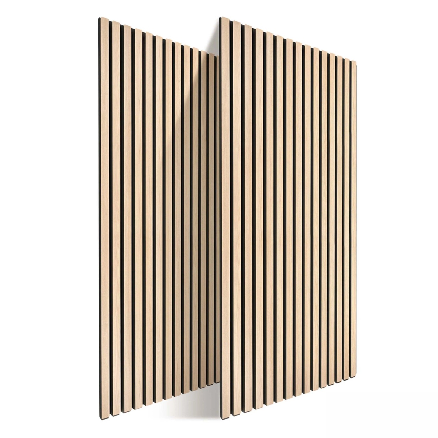 Relaxdays Akustikpaneele 2er Pack MDF Eiche Hell Schallschluckend 120 cm x 60 cm x 2 cm 5,3 kg