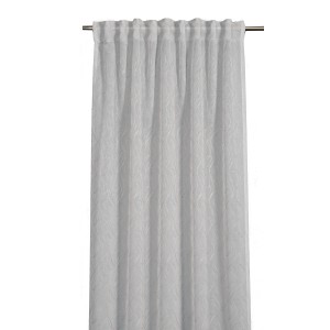 Weißer, bestickter Sehlbach Fertigschal Dolly, 135x245 cm, transparent für Gardinenstange/Schiene.