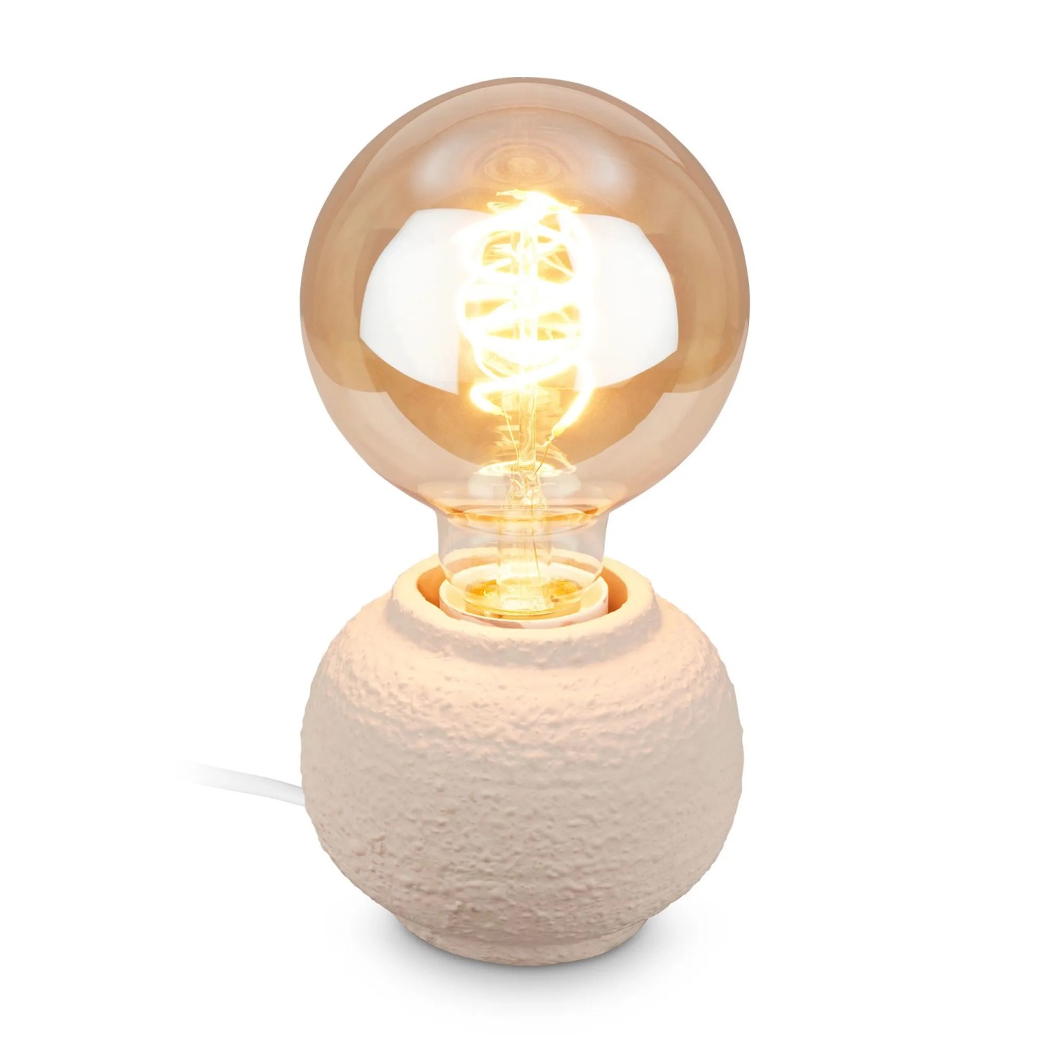 Brilo Tischleuchte Amba Keramik Beige Ø 10 cm x 8 cm