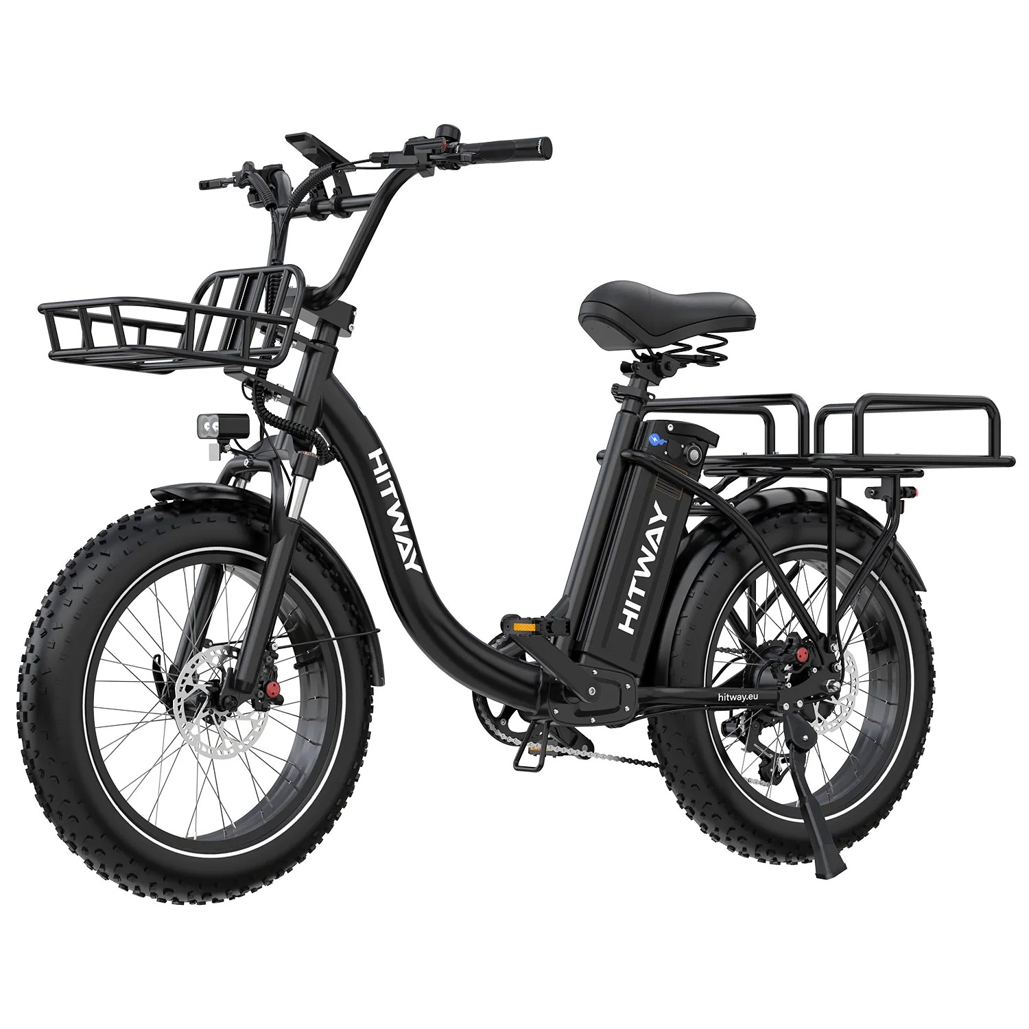 HITWAY E-Bike BK6S PLUS 20×4,0 Zoll 27Ah BMS Akku Reichweite 140-160KM 250W 7-Gang APP NFC