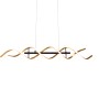 Goldfarbige Trio LED-Pendelleuchte Sequence, 1-flammig, modernes Design für Wohn- und Essbereich.
