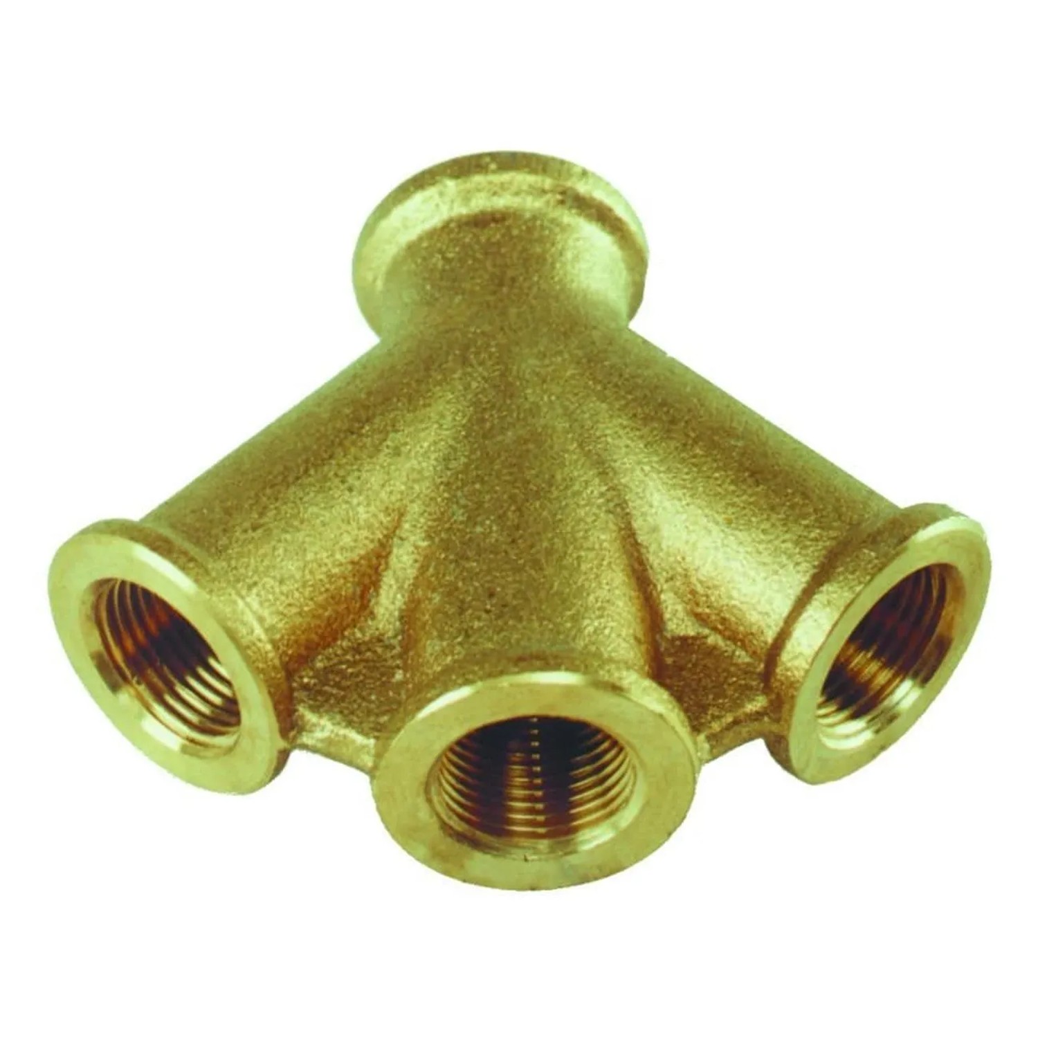 Klasebo Druckluftverteiler Messing 3-fach 3/8 Zoll Innengewinde