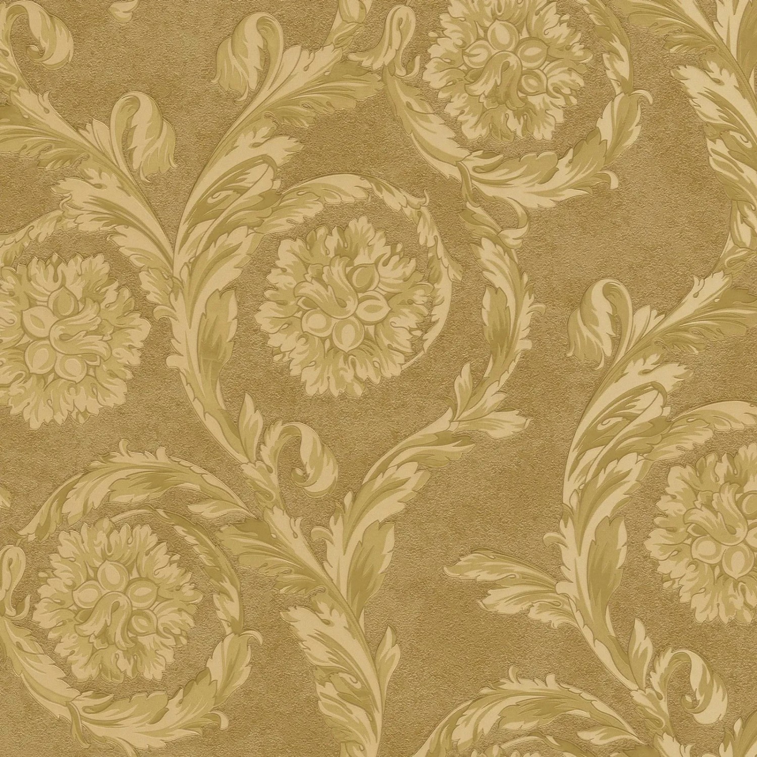 Bricoflor Barock Tapete in Gold Elegante Wandtapete mit Goldenem Ornament Design Vliestapete mit Vinyl für Schlafzimmer und Esszimmer