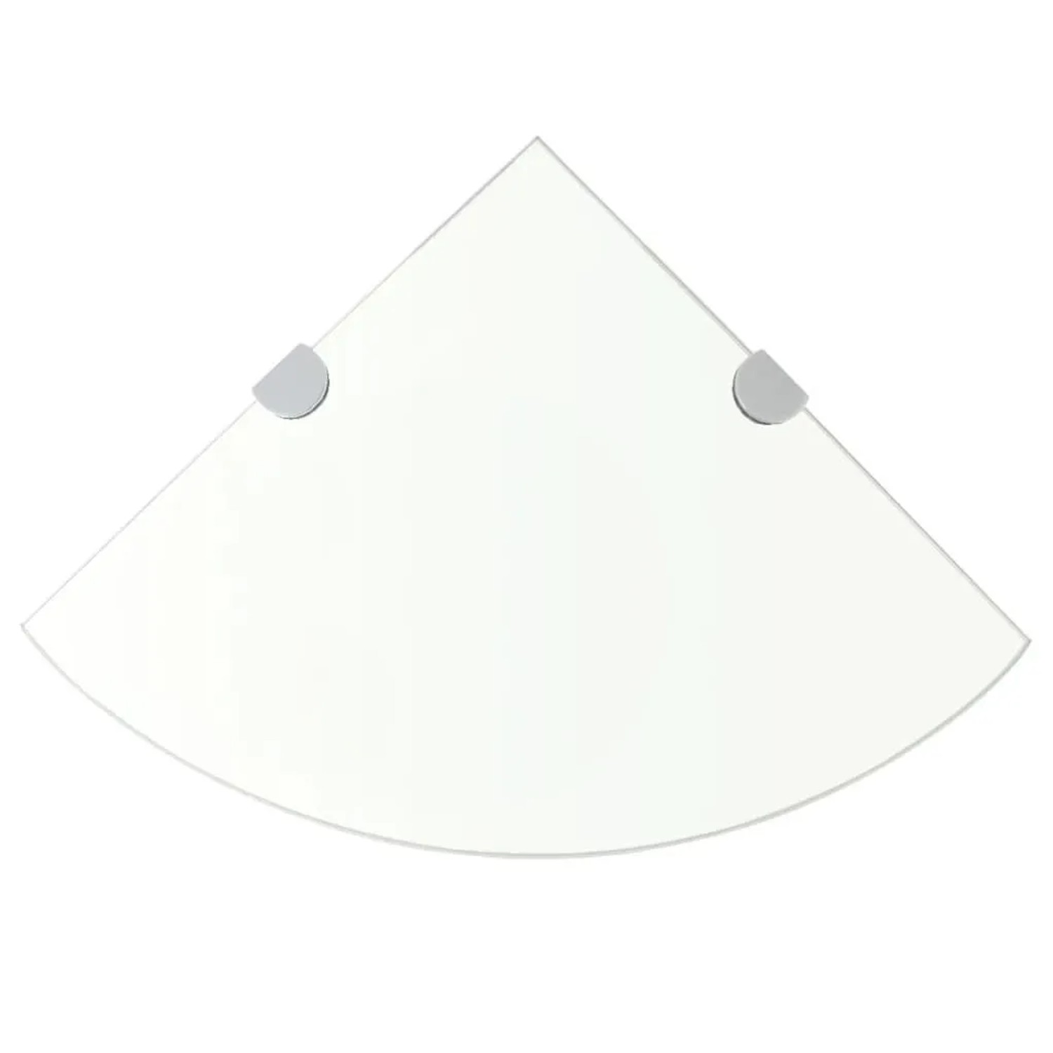 vidaXL Eckablage mit Verchromten Halterungen Glas Transparent 25x25 cm 243852