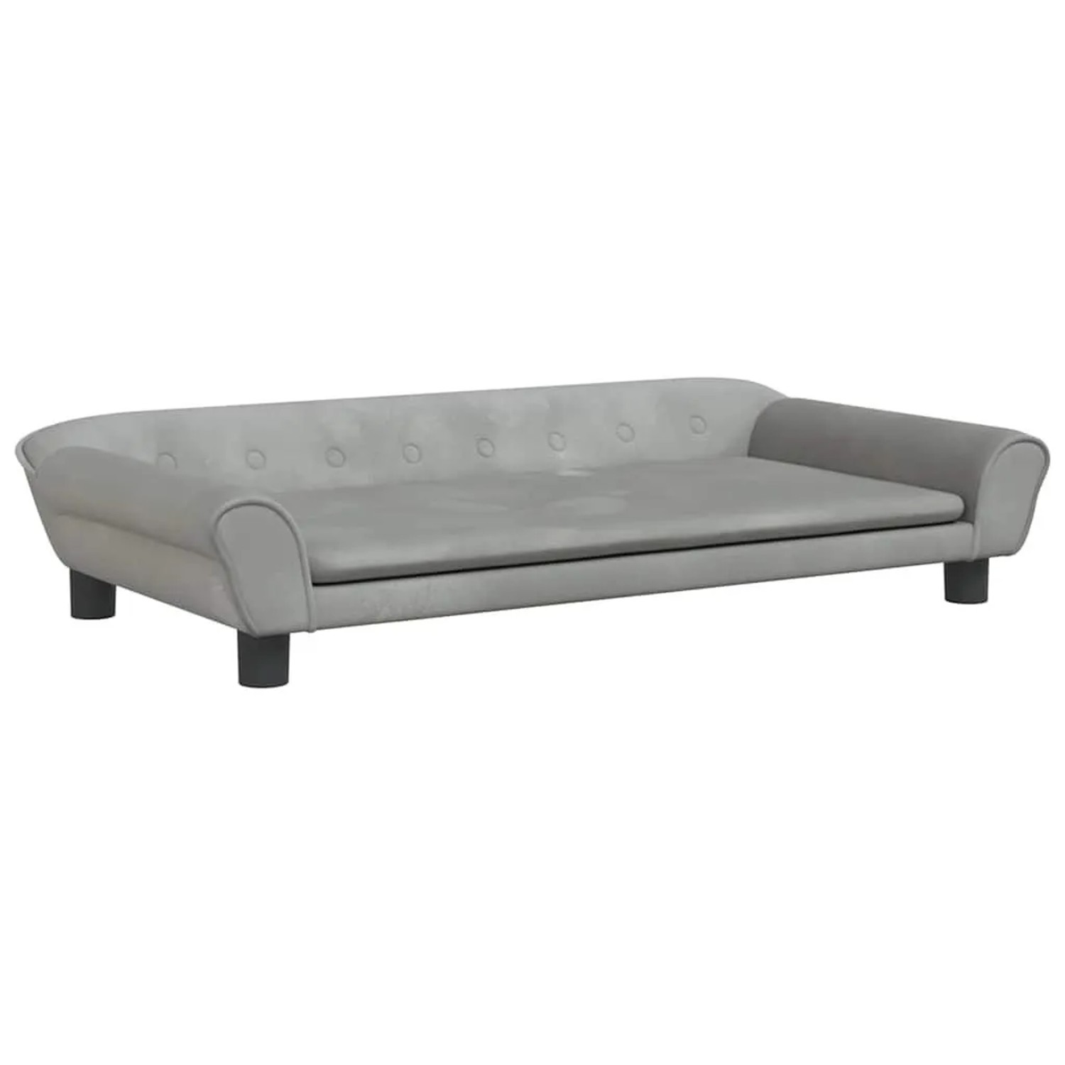 vidaXL Kindersofa Hellgrau 100x50x26 cm Samt 3196394
