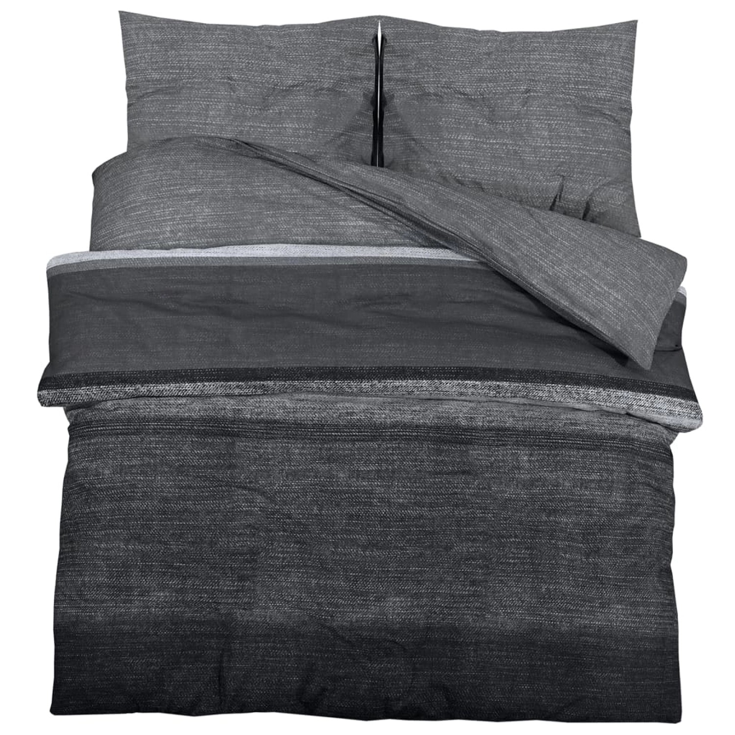 vidaXL Bettwäsche-Set Dunkelgrau 140x200 cm Baumwolle 136480 günstig online kaufen
