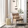 HOMCOM Beistelltisch im Baumstumpf-Design, rund, aus Beton für Wohnzimmer oder Garten.