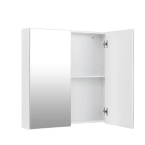 Costway Spiegelschrank Bad Wandschrank Badezimmerschrank Weiß