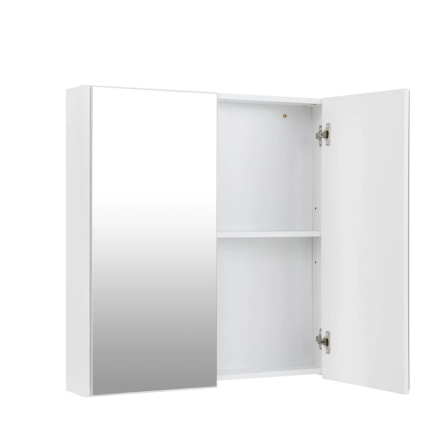 Costway Spiegelschrank Bad Wandschrank Badezimmerschrank Weiß