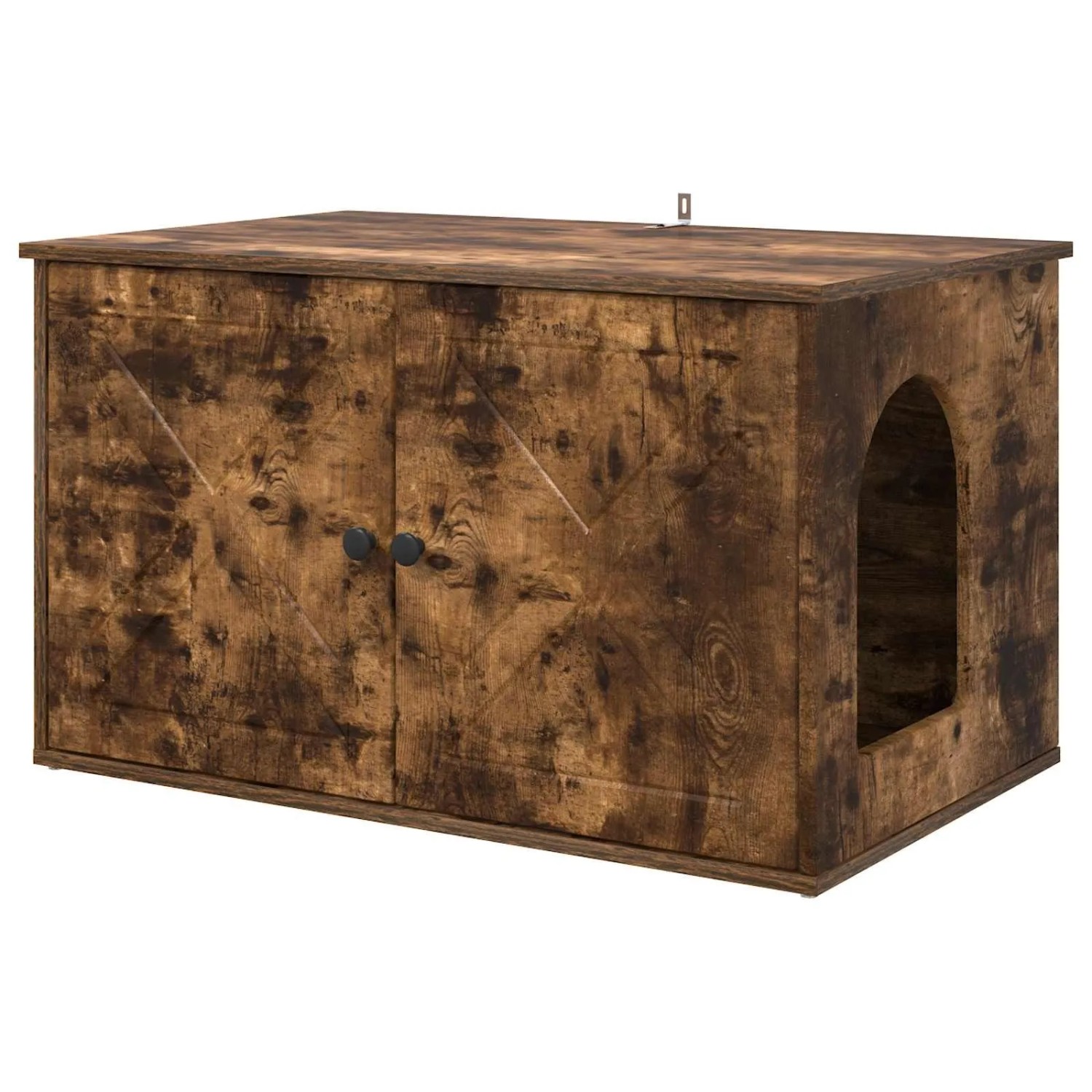 vidaXL Katzenhaus Geräucherte Eiche 85 x 55 x 50 cm Holzwerkstoff 8000730