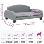vidaXL Hundebett Hellgrau 70x45x30 cm Stoff 171960_7