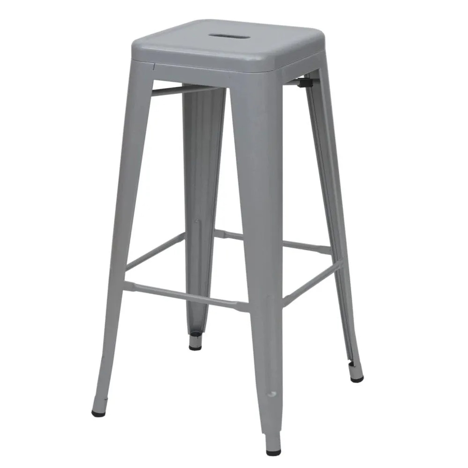 MCW Barhocker A73 Metall 4er-Set Grau