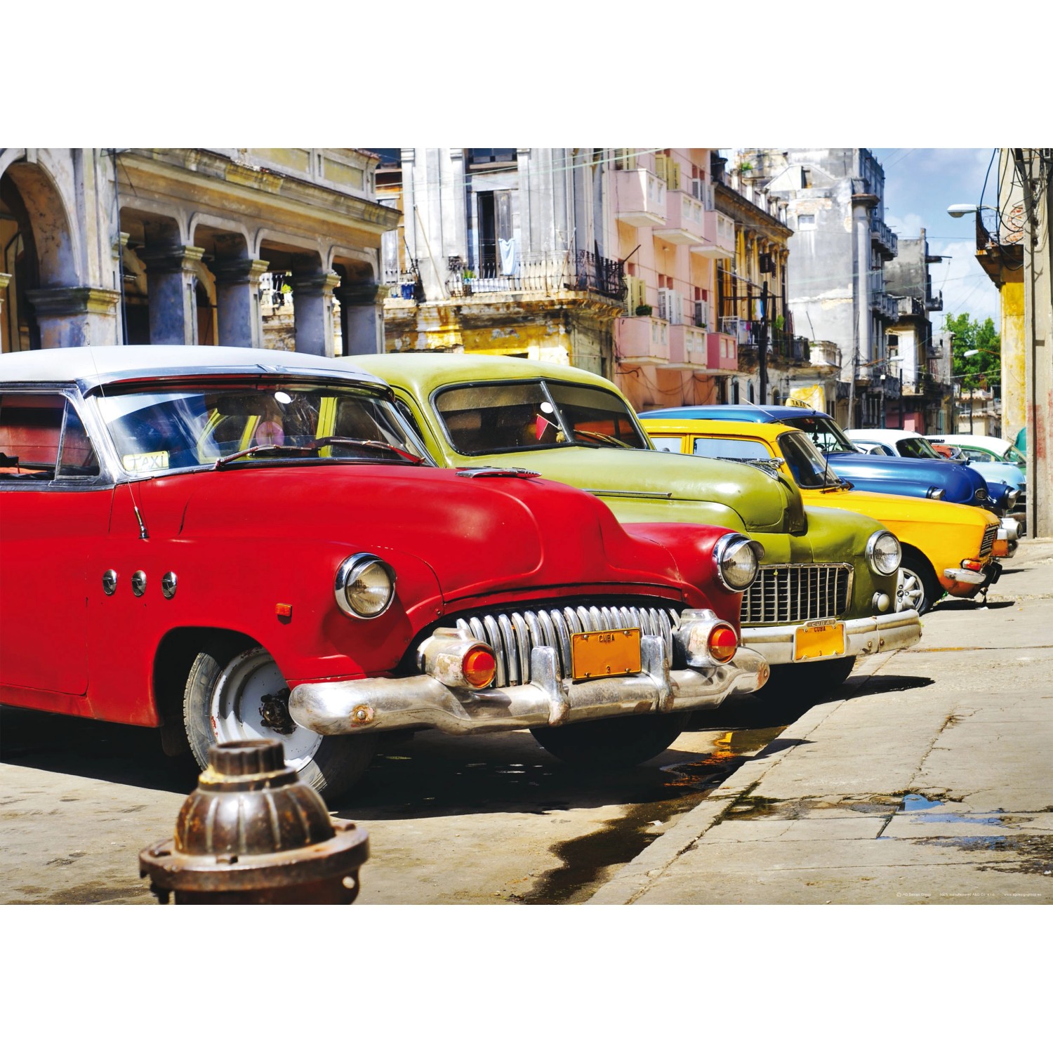 Sanders & Sanders Poster Oldtimer Rot Grün und Gelb 160 x 110 cm 600682 günstig online kaufen