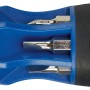 LUX Schraubendreher-Set Multi Bits 14-in-1 mit blau-schwarzem Griff und verschiedenen Bits.