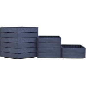 Garantia Hochbeet Ergo Vario 3 Stone, Kunststoff-Hochbeet in Steinoptik, modular aufgebaut.