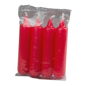 Saico Adventskerzen, 4er-Pack, Rot, 10,5 cm. Weihnachtsdeko für stimmungsvolle Adventszeit.