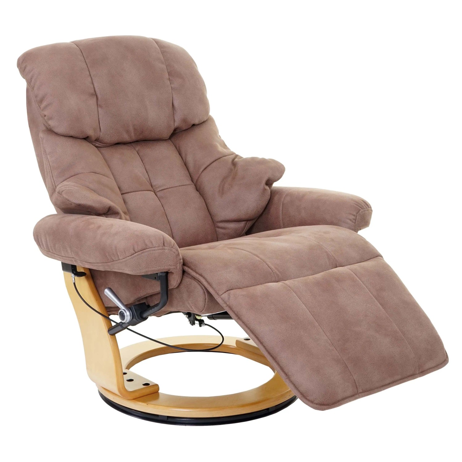 MCA Relaxsessel Calgary 2 Stoff/Textil 150kg Belastbar Antikbraun Naturbraun