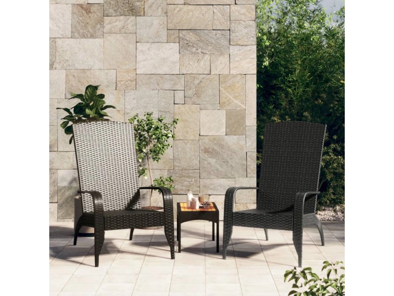 vidaXL Adirondack Gartenstuhl Schwarz Poly Rattan kaufen bei OBI